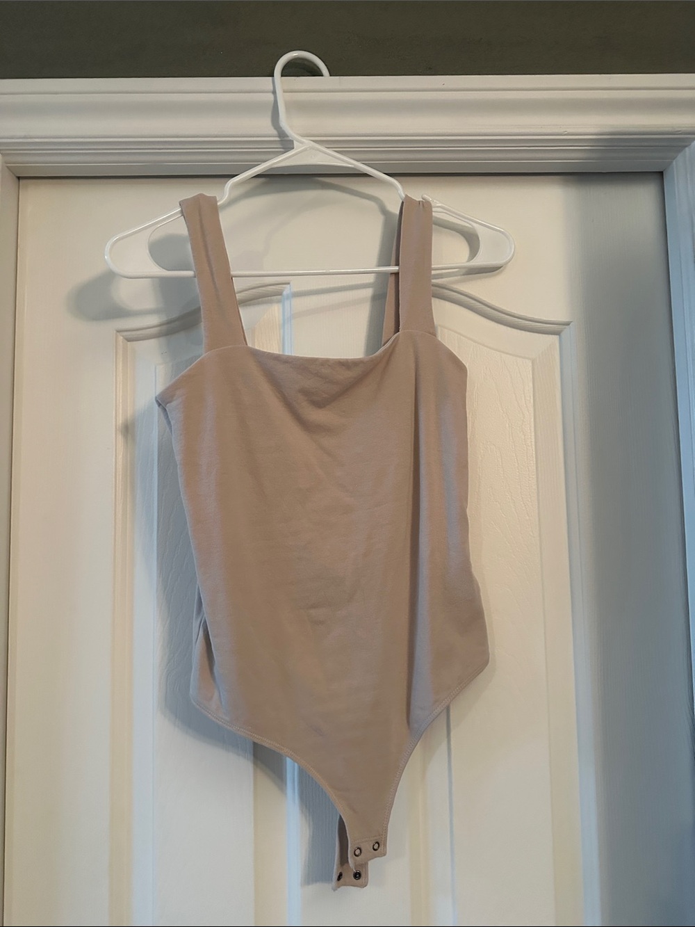 Abercrombie & Fitch Neutral Beige Square Neck Bodysuit